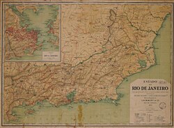 Mapa do Estado do Rio de Janeiro, 1892. Arquivo Nacional